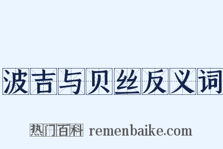 波吉与贝丝反义词是什么意思的图片